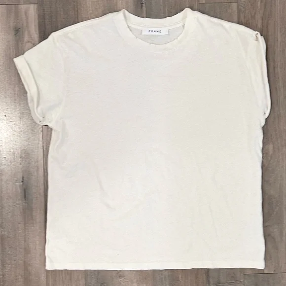 White Crew Neck T-Shirt - Picture 1 of 6